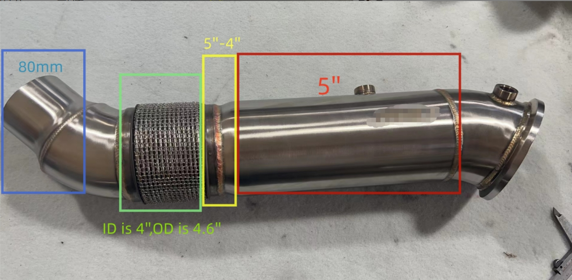  5 inch Bigger Diameter Downpipe